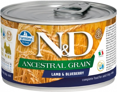 N&D Dog Ancestral Grain c ягненком и черникой влажный корм для собак мелких пород