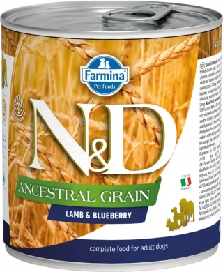 N&D Dog Ancestral Grain c ягненком и черникой влажный корм для собак