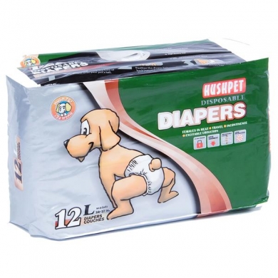 ПодгузникиHush Pet L для собак весом от 16 до 25кг(12шт в упаковке)