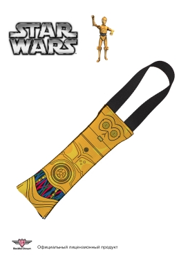 Buckle-Down игрушка-перетяжка для собак с пищалкойЗвездные войны C-3PO мультицвет 25см