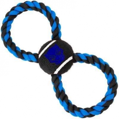 Buckle-Down игрушка для собак мячик на веревкеЧерная пантера цвет черный 29см