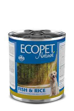 Ecopet Natural Adult с рыбой и рисом влажный корм для взрослых собак