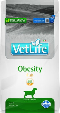 Vet Life Dog Obesity с рыбой диетический сухой корм для собак с избыточным весом