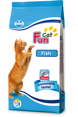 Fun Cat Fish с рыбой сухой корм для взрослых кошек