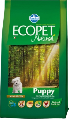 Ecopet Natural Puppy Mini с курицей сухой корм для щенков мелких пород