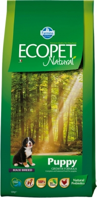 Ecopet Natural Puppy Maxi с курицей сухой корм для щенков крупных пород