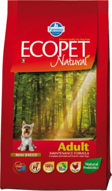 Ecopet Natural Adult Mini с курицей сухой корм для взрослых собак мелких пород