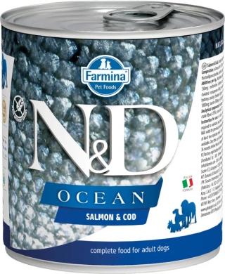 N&D Dog Ocean с лососем и треской влажный корм для собак