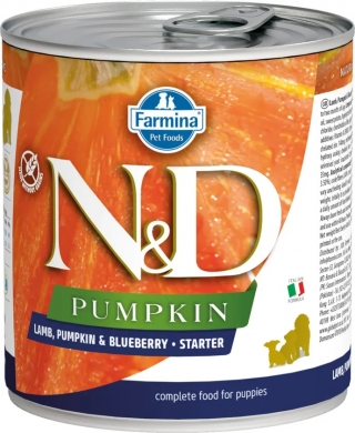 N&D Dog Pumpkin с ягненком, черникой и тыквой влажный корм для щенков с момента отъема до двух месяцев