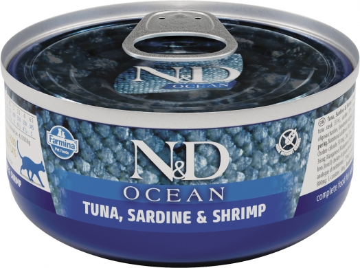 N&D Cat Ocean с тунцом, сардинами и креветками влажный корм для кошек