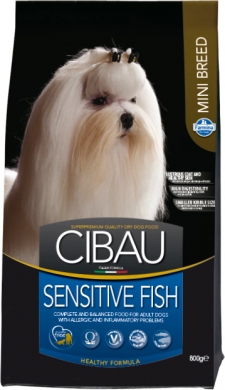 Cibau Sensitive Fish Mini с рыбой сухой корм для собак мелких пород