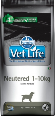 Vet Life Dog Neutered <10kg с курицей диетический сухой корм для собак весом до 10кг стерилизованных и кастрированных