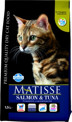 Matisse с лососем и тунцом сухой корм для кошек