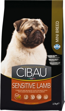 Cibau Sensitive Lamb Mini с ягненком сухой корм для собак мелких пород