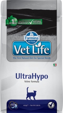 Vet Life Cat UltraHypo с рыбой диетический сухой корм для кошек с пищевой аллергией и/или пищевой непереносимость