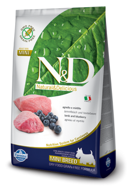 N&D Dog Prime c ягненком и черникой беззерновой сухой корм для взрослых собак мелких пород
