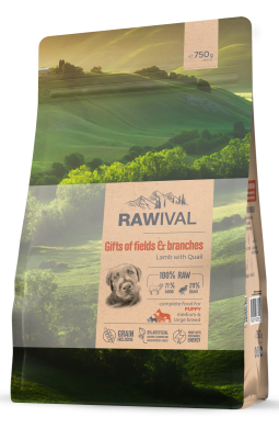 RawivalGifts of Fields&Branches с ягненком и перепелом сухой корм для щенков средних и крупных пород