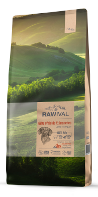 RawivalGifts of Fields&Branches с ягненком и перепелом сухой корм для взрослых собак средних и крупных пород