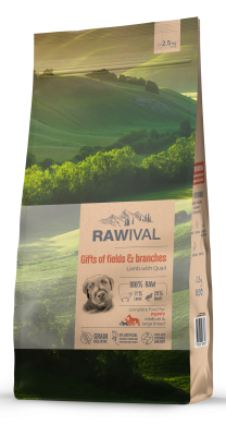 RawivalGifts of Fields&Branches с ягненком и перепелом сухой корм для щенков средних и крупных пород