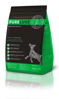 Pureluxe Healthy Activity с индейкой и лососем сухой корм для активных собак