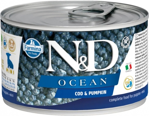 N&D Dog Ocean с треской и тыквой влажный корм для щенков мелких пород