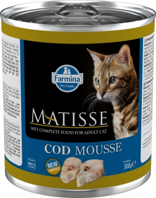 Matisse мусс с треской влажный корм для кошек