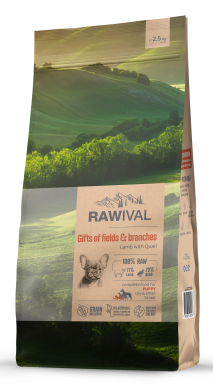 RawivalGifts of Fields&Branches с ягненком и перепелом сухой корм для щенков карликовых и мелких пород