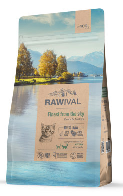 RawivalFinest from the Sky с уткой и индейкой сухой корм для котят