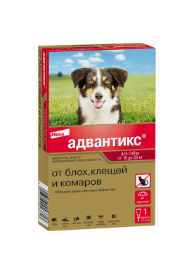 ЭланкоАдвантикс капли инсектоакарицидные для собак весом от 10 до 25кг (упаковка 1шт)