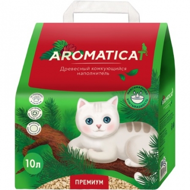 НаполнительAromaticat древесный комкующийся 10л