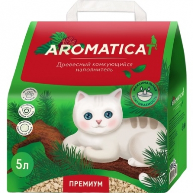 НаполнительAromaticat древесный комкующийся 5л