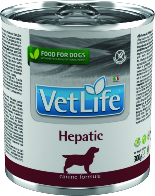 Vet Life Dog Hepatic с курицей диетический влажный корм для собак при хронической печеночной недостаточности 