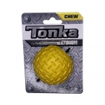  Tonka Мяч рифленый игрушка для собак цвет желтый/черный 10,2см