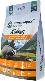 ТерриториЯ "Кавказ" с индейкой и морошкой сухой корм для взрослых собак мелких пород