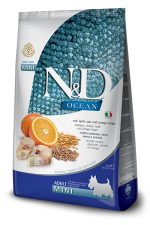 N&D Dog Ancestral Grain с треской и апельсином низкозерновой сухой корм для собак мелких пород