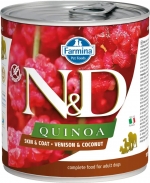N&D Dog Quinoa с уткой и киноа беззерновой сухой корм для стерилизованных и кастрированных собак мелких пород