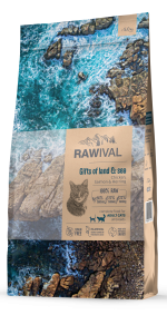 Rawival "Gifts of Land&Sea" с курицей и рыбой сухой корм для взрослых кошек