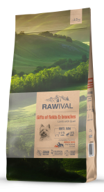 Rawival "Gifts of Fields&Branches" с ягненком и перепелом сухой корм для взрослых собак карликовых и мелких пород