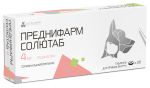 Нита-Фарм "Преднифарм Солютаб 4мг" противовоспалительный препарат для собак и кошек 20таб.