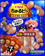"Inaba Churu Bee" куриное филе и запеченное куриное мясо для здоровья суставов лакомство-трубочки для собак 7шт.по