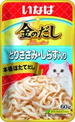 "Inaba Ciao Kinnodashi" куриное филе с мальками ширасу кусочки в желе влажный корм для кошек