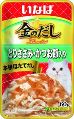 "Inaba Ciao Kinnodashi" куриное филе с кацуобуси кусочки в желе влажный корм для кошек