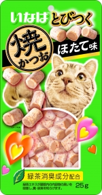 "Inaba Tobitsuku Yakikatsuo" cо вкусом морского гребешка запеченное лакомство для кошек