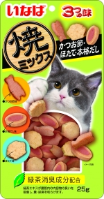 "Inaba Yakimiksu" cо вкусом кацуобуси, морским гребешком и наваристым бульоном запеченное лакомство для кошек