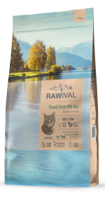 Rawival "Finest from the Sky" с уткой и индейкой сухой корм для стерилизованных кошек