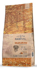 Rawival "Wild Gifts with Wings" с уткой и фазаном сухой корм для взрослых собак средних и крупных пород