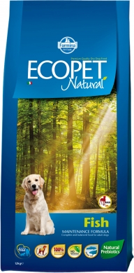 Ecopet Natural Fish Maxi с рыбой сухой корм для взрослых собак крупных пород