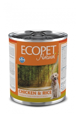 Ecopet Natural Adult с курицей и рисом влажный корм для взрослых собак