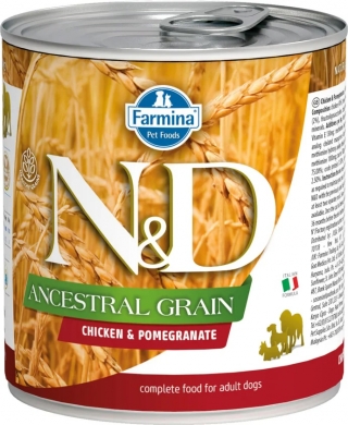 N&D Dog Ancestral Grain c курицей и гранатом влажный корм для собак