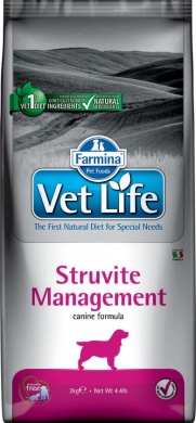 Vet Life Dog Struvite Management с курицей диетический сухой корм для собак профилактика рецидивов МКБ